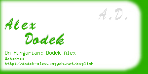 alex dodek business card